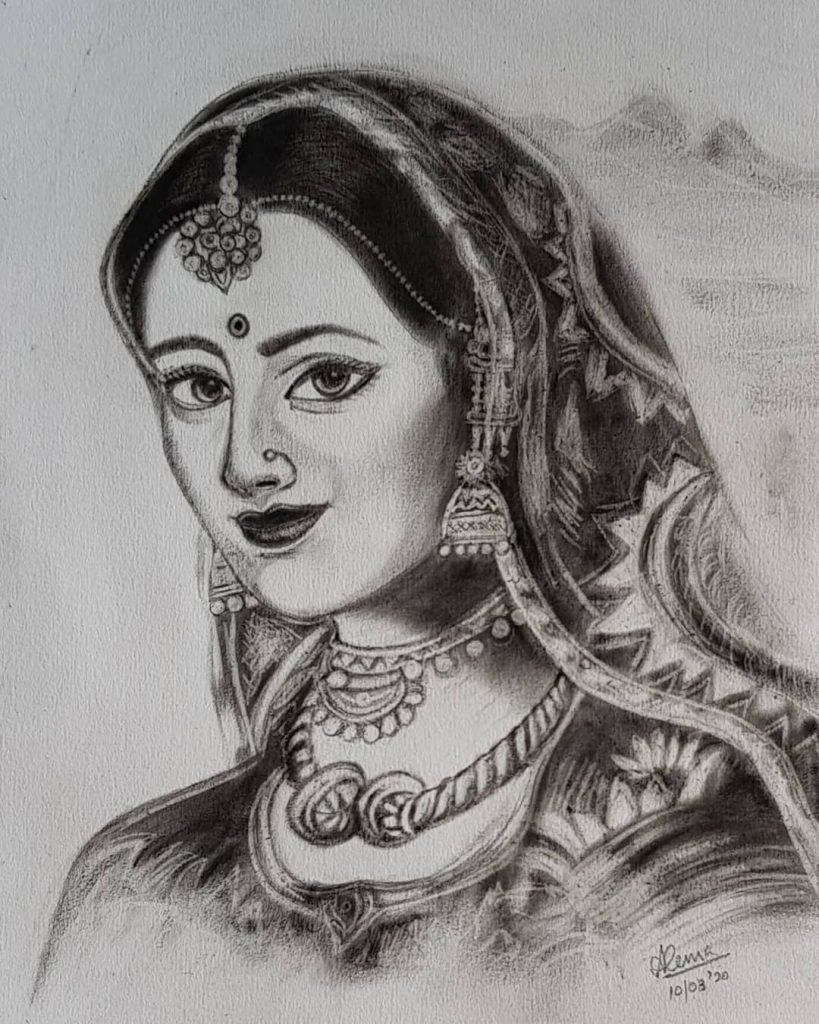 Charcoal Sketch  - Eesha Hariramani