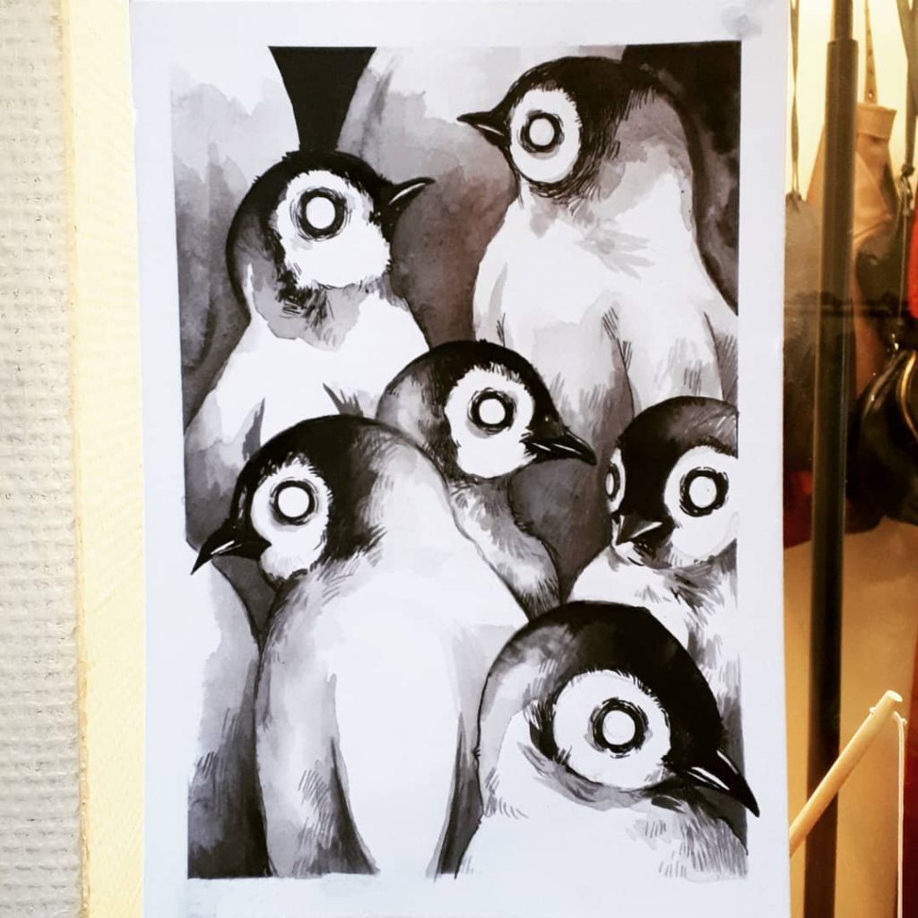 Baby Penguins are watching you - Melissa Le Gall