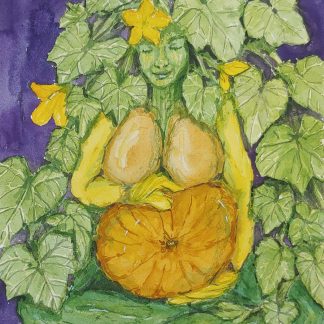 gourd goddess - watercolor