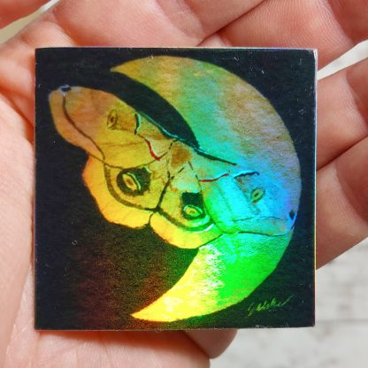 holographic moth sticker 2