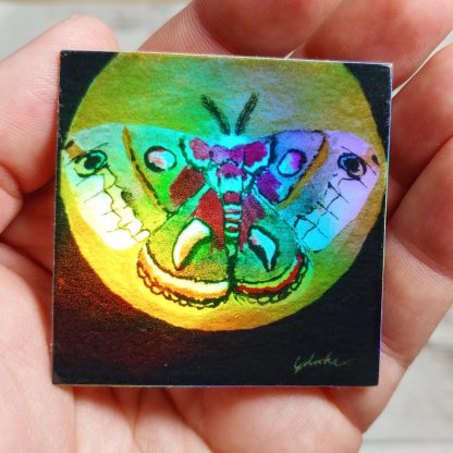 holographic moth sticker 3
