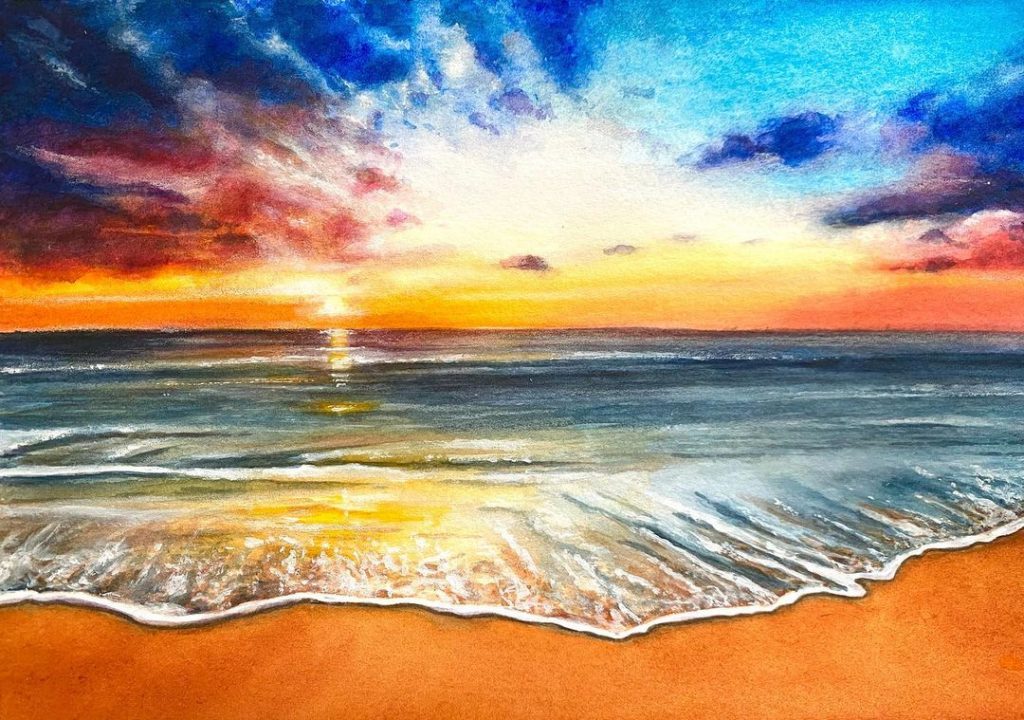 Beach sunset - Lynda Bridges
