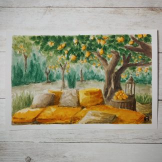 Mini Portal - Under The Orange Trees (8.5 x 5.5)